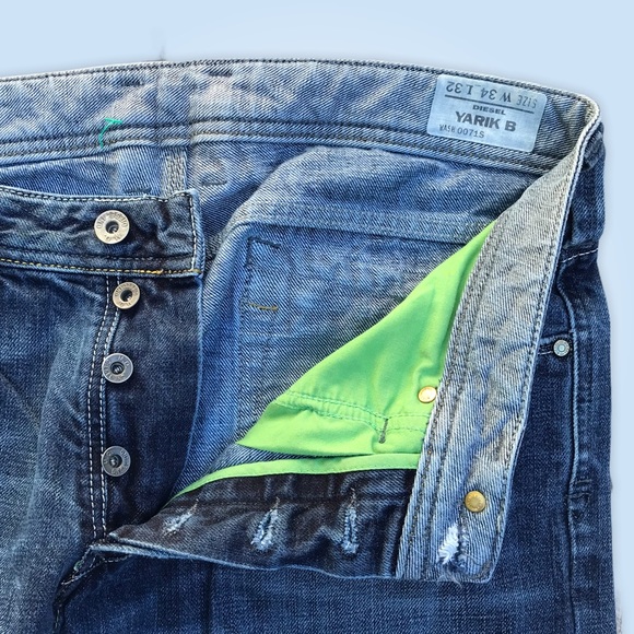 **HOST PICK** ♥️ Diesel Yarik B Mens Jeans 34x32 Zip Back Pockets ♥️ - Picture 7 of 7